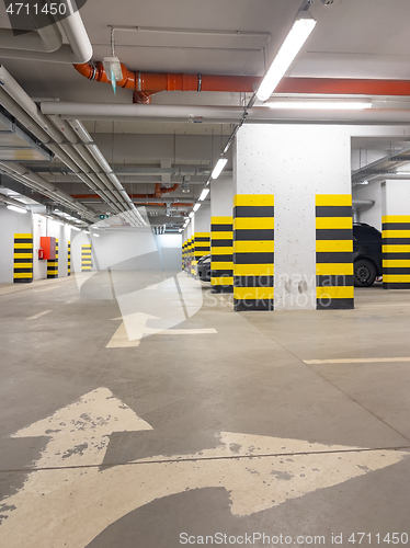 Image of Underground parking with cars