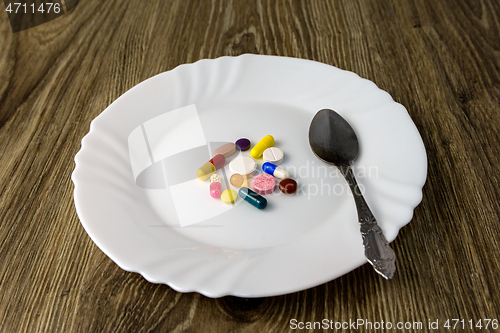 Image of A bunch of pills on a plate