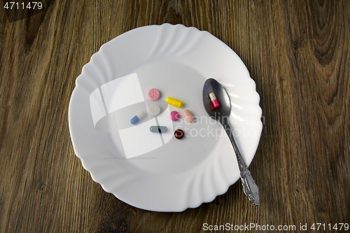 Image of A bunch of pills on a plate