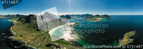 Image of Panorama Beach Lofoten archipelago islands beach