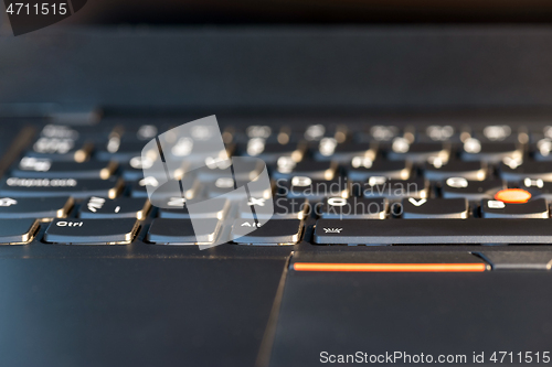 Image of Macro shot of black keyboard focus on CTRL and ALT key