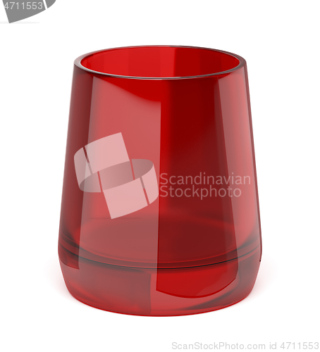 Image of Empty red glass