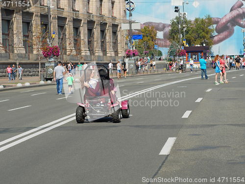 Image of Central Stree of Kyiv, Ukraine during the celebration of Indepen