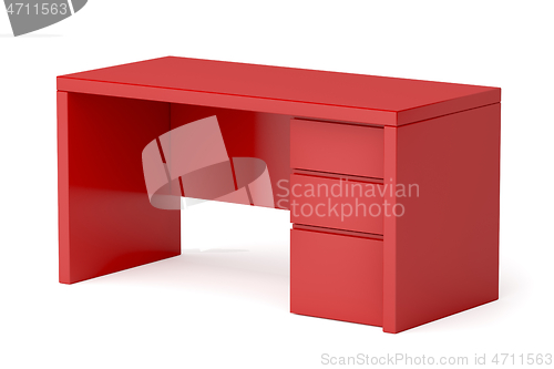 Image of Modern red desk