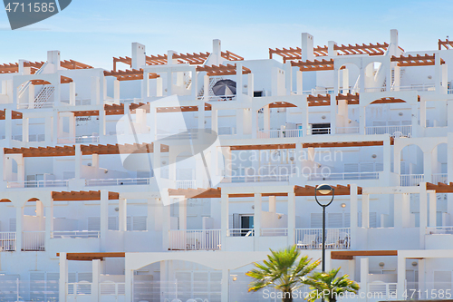 Image of Exterior view of apartments in Spain.