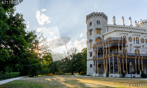 Image of Czech Republic - white castle Hluboka nad Vltavou