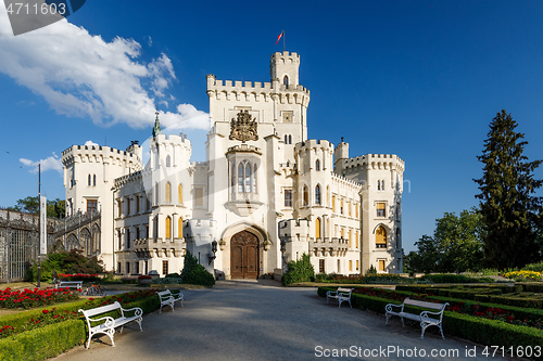 Image of Czech Republic - white castle Hluboka nad Vltavou