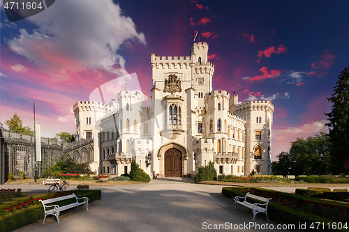 Image of Czech Republic - white castle Hluboka nad Vltavou