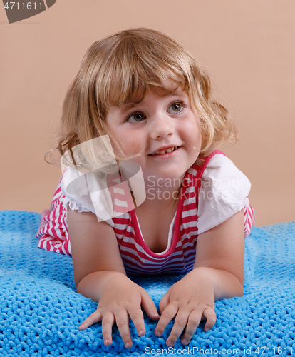 Image of three year girl portrait