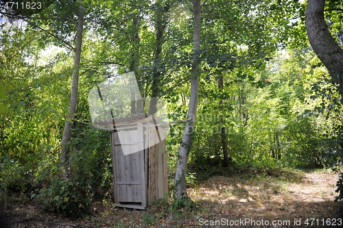 Image of wooden retro outdoor toilet