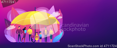 Image of Social insurance concept banner header.