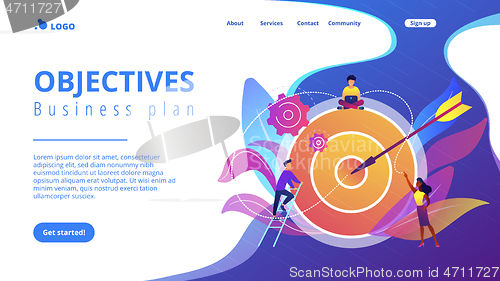 Image of Goals and objectives concept landing page.