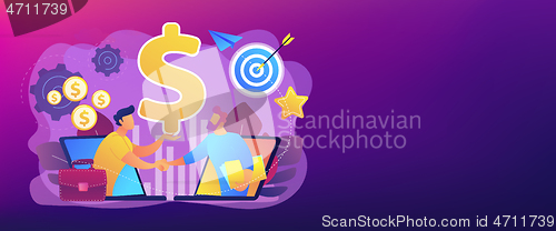 Image of Business-to-business sales concept banner header.
