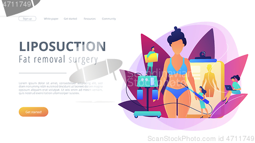 Image of Liposuction concept landing page.