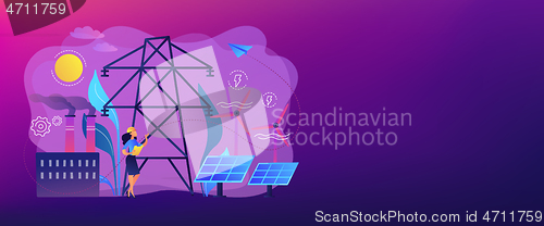 Image of Alternative energy concept banner header.