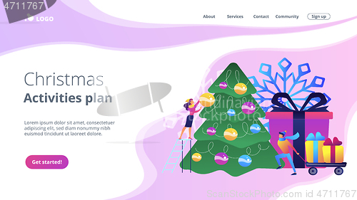 Image of Winter holidays concept landing page.
