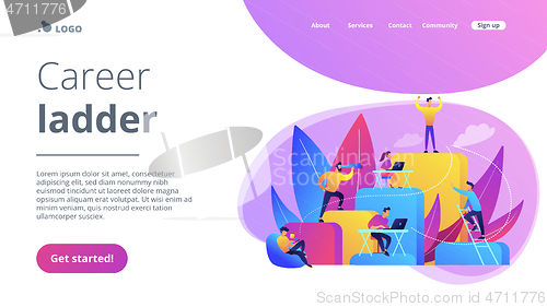 Image of Corporate ladder concept landing page.