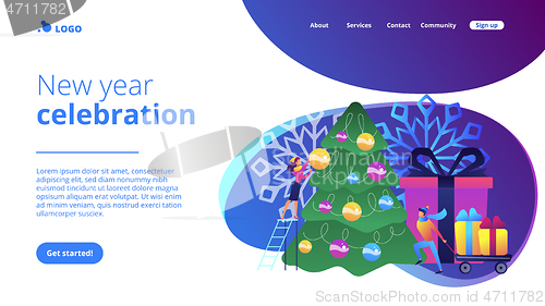 Image of Winter holidays concept landing page.
