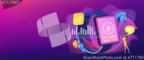Image of Smartwatch player concept banner header.