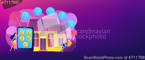 Image of Smart home concept banner header.