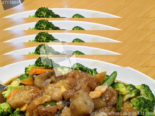 Image of Braised  Sea Cucumber with Broccoli 