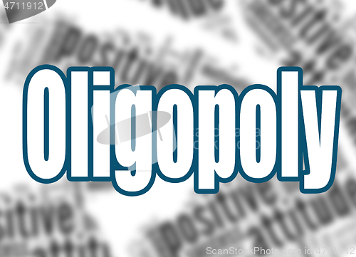 Image of Oligopoly word with word cloud background