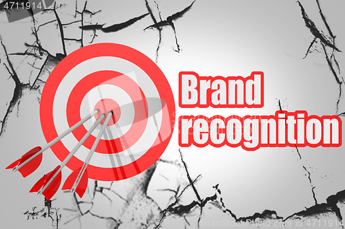 Image of Brand recognition word with red arrow and board