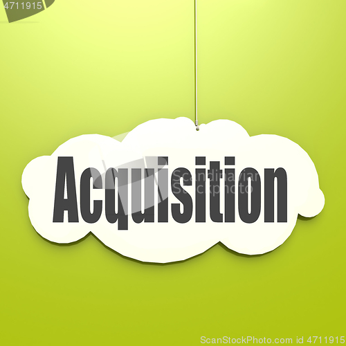 Image of Acquisition word on white cloud