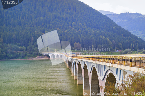 Image of Stone bridge for highway over river