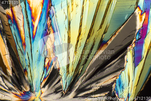 Image of colorful Sucrose micro crystals