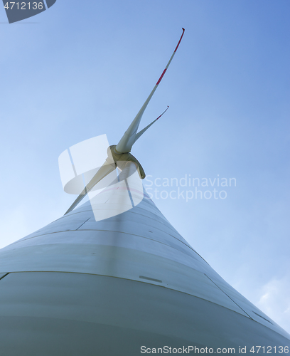 Image of wind turbine closeup