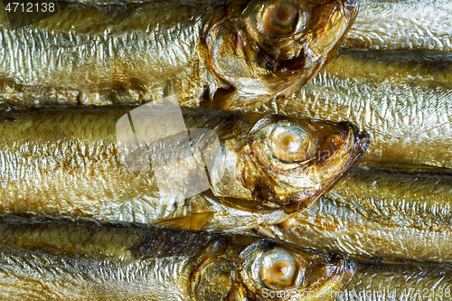 Image of smoked sprats detail