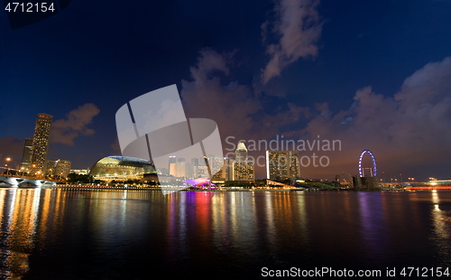 Image of Night View of Singapore City