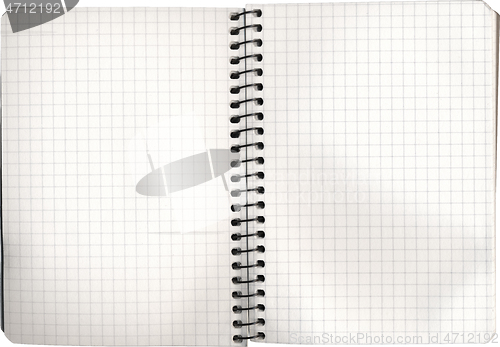 Image of Open empty notebook