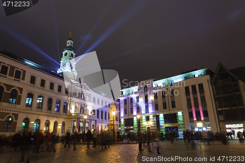 Image of The light festival Staro Riga (Beaming Riga) celebrating anniver