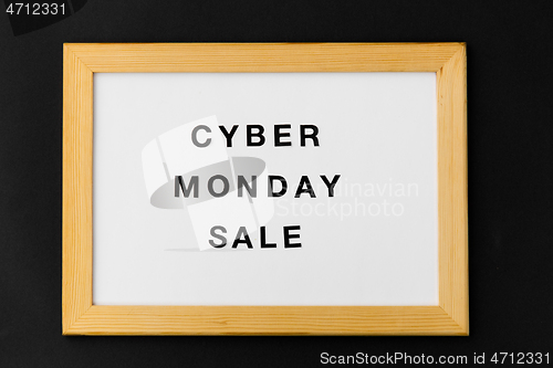 Image of magnetic board with cyber monday sale words