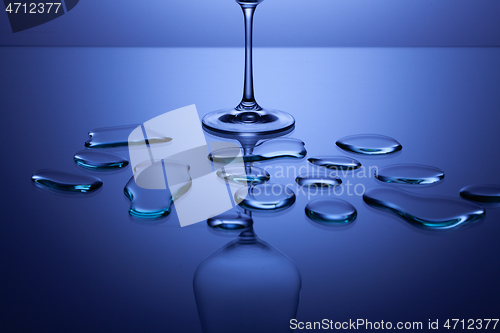 Image of Empty wine glasses on a clean gradient background. 
