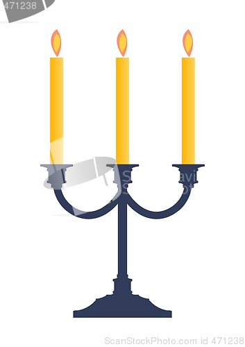 Image of candlestick candle holder illustration