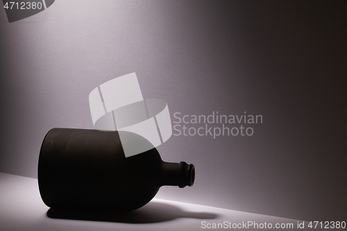 Image of Luxury Black Glass of Rum on the white background