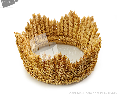 Image of crown made of wheat ears of cereals 