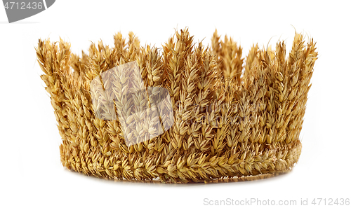 Image of crown made of wheat ears of cereals 