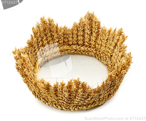 Image of crown made of wheat ears of cereals 