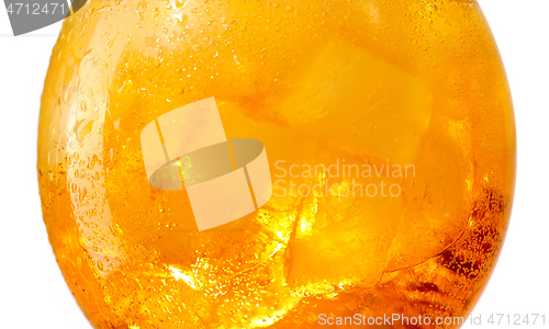 Image of closeup of orange cocktail glass