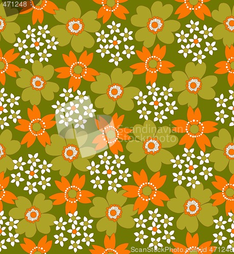 Image of floral seamless tiled pattern 