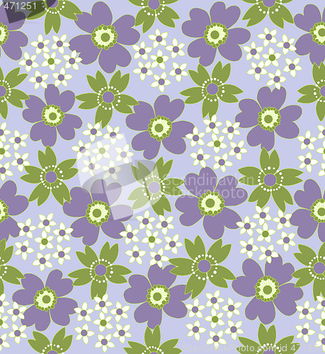 Image of floral seamless tiled pattern 