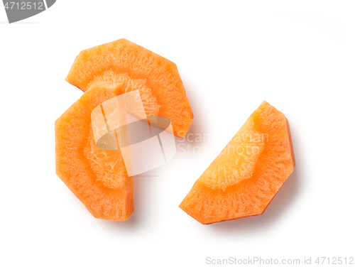 Image of fresh raw peeled carrot slices