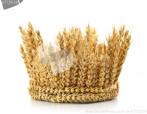 Image of crown made of wheat ears of cereals 