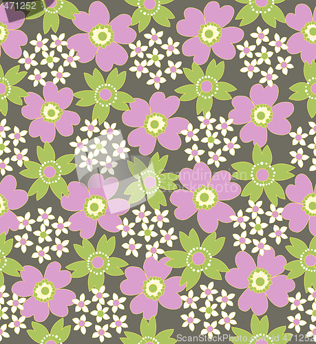 Image of floral seamless tiled pattern 