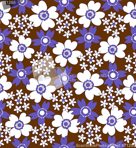 Image of floral seamless tiled pattern 