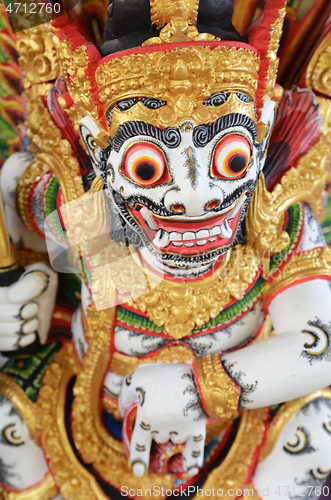 Image of Colorful sculpture at the Ubud Palace on Bali island,